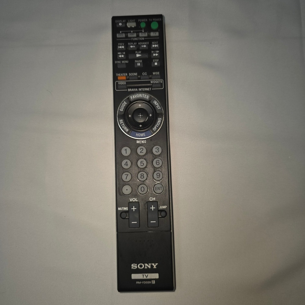 Sony RM-YD029 TV Remote Control‎ for Bravia Internet TV Black OEM Replacement